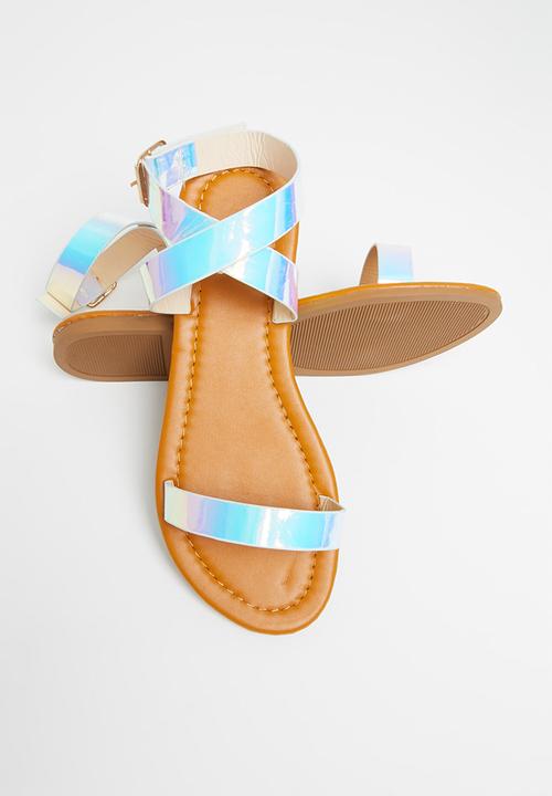 Rebel Republic - Tweens metallic sandal - silver