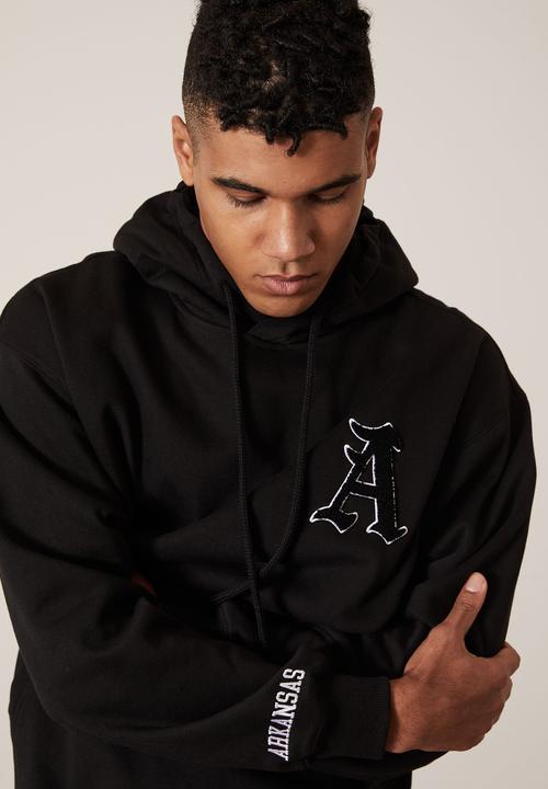 Factorie - Oversized graphic hoodie - black