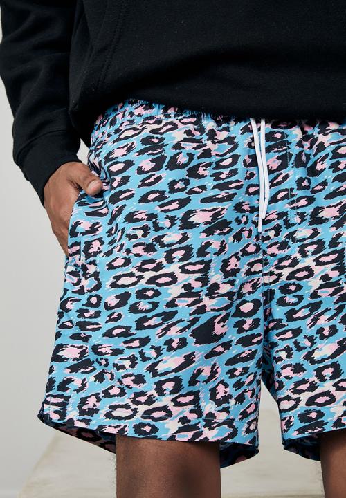 Factorie - Resort short - blue electric cheetah