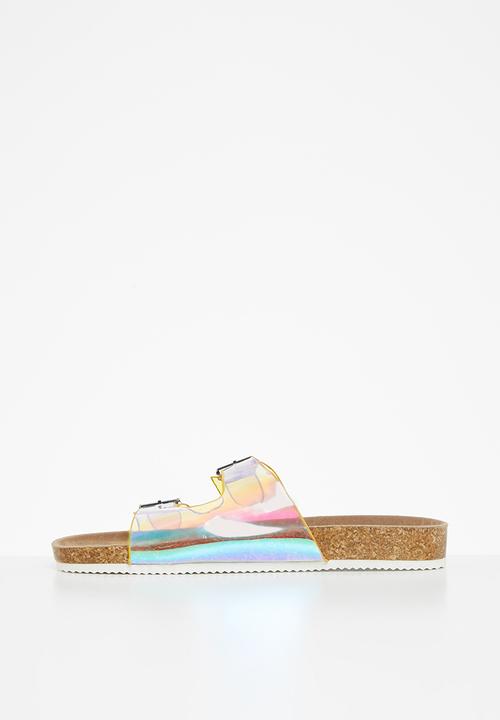 Rebel Republic - Girls metallic slip on sandal - multi
