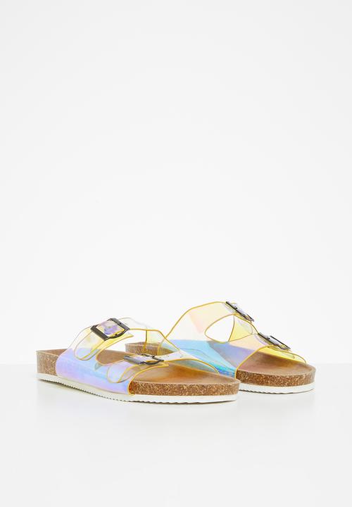 Rebel Republic - Girls metallic slip on sandal - multi