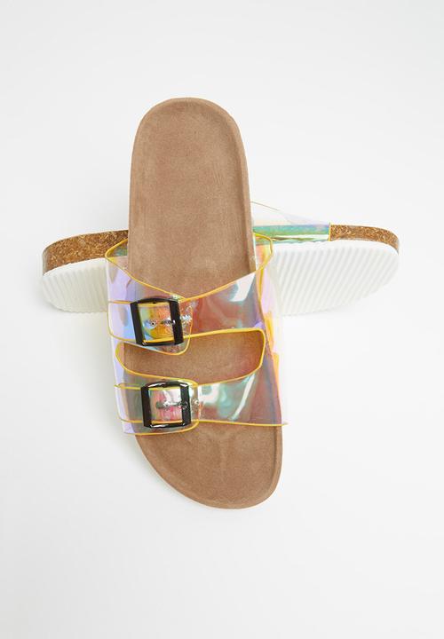 Rebel Republic - Girls metallic slip on sandal - multi