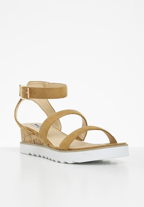 Madison® - Erika ankle strap wedge heel - tan