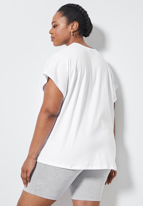 Superbalist - 2-pack grown on sleeve inset tee - black & white 
