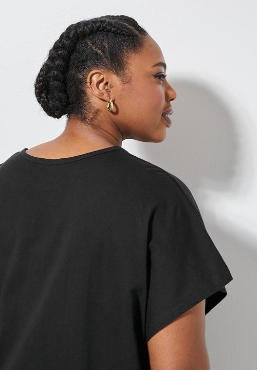 Superbalist - 2-pack grown on sleeve inset tee - black & white 