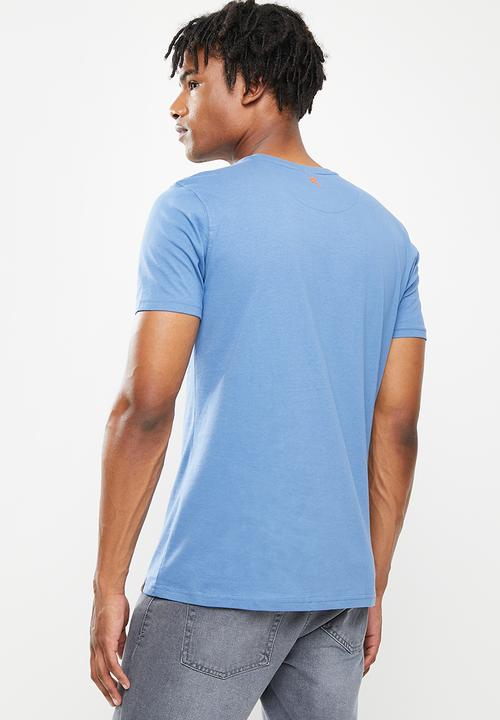 SOVIET - M trafford short sleeve logo tee  - blue 