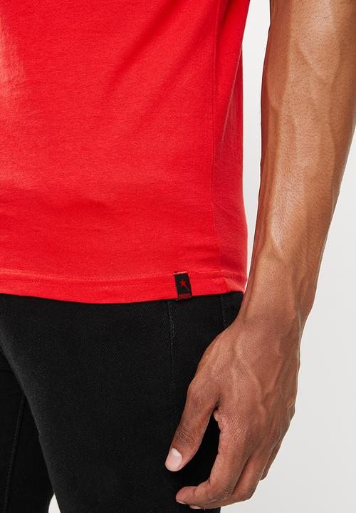SOVIET - M sparks short sleeve logo tee  - red