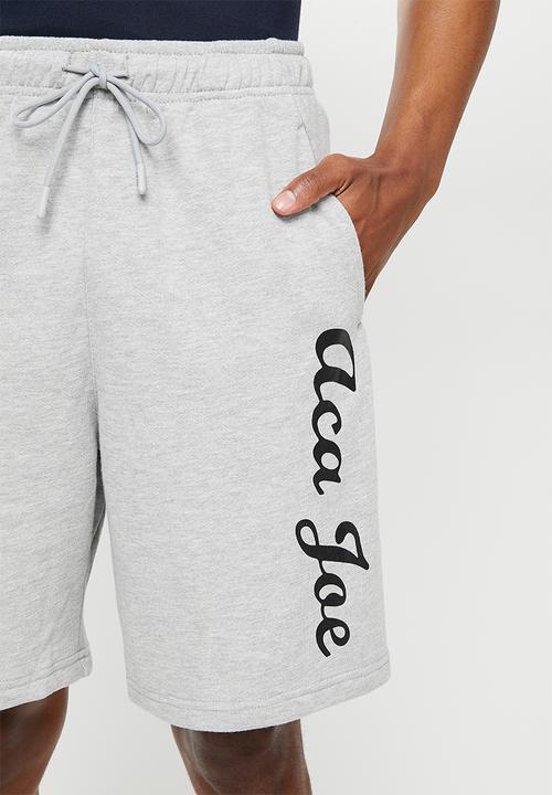Aca Joe - Side logo shorts - grey melange