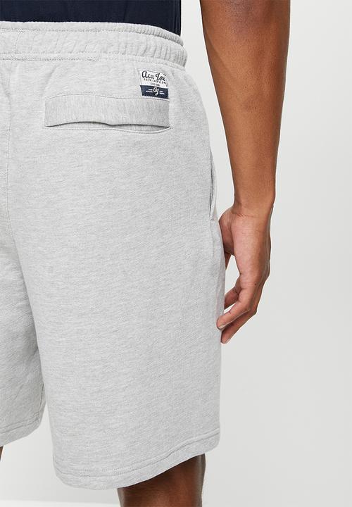 Aca Joe - Side logo shorts - grey melange