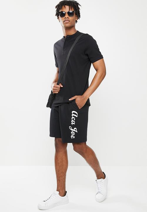 Aca Joe - Side logo shorts - black