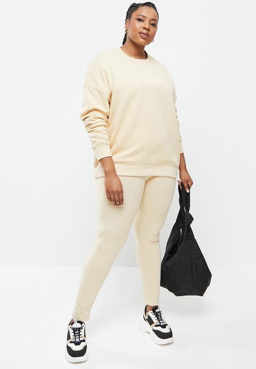 Missguided - Plus oversized sweat & leggings - neutral