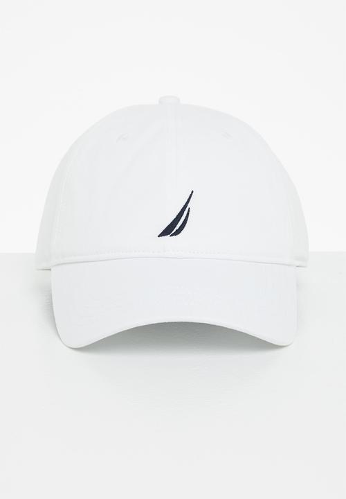 Nautica - Anchor j class 6 panel baseball cap - white