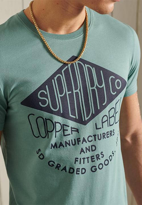 Superdry. - Short sleeve workwear graphic tee - cerulean dusk
