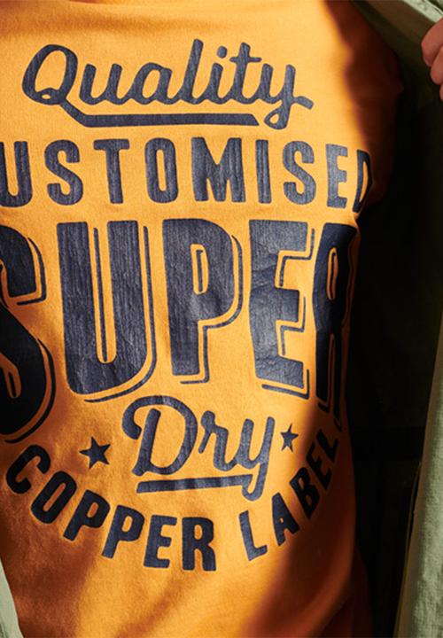 Superdry. - Short sleeve workwear graphic tee - umber sunset