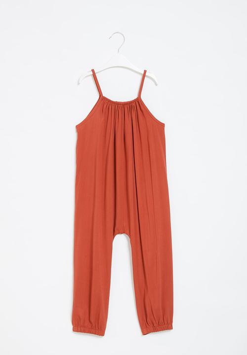 Pop Candy - Younger girls jumpsuit - rust