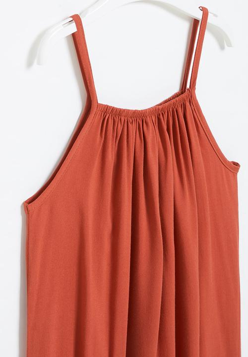 Pop Candy - Younger girls jumpsuit - rust