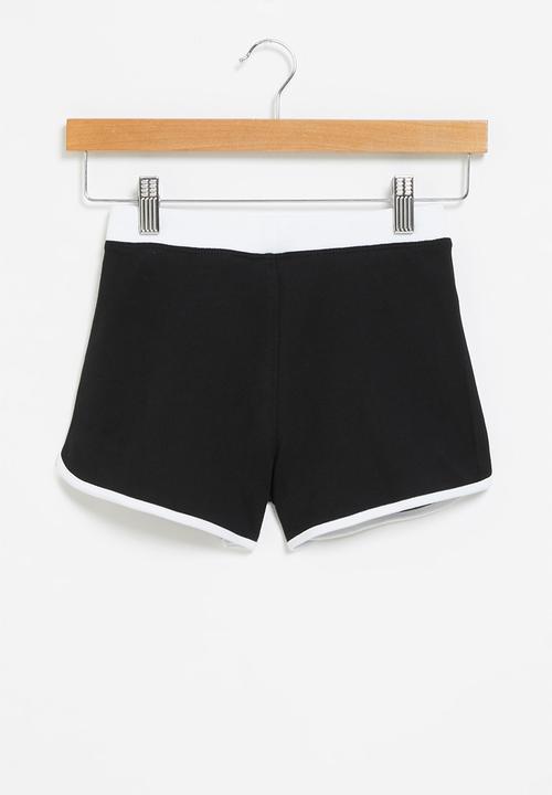 POLO - Girls megan short - black & white 