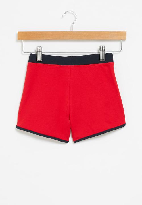 POLO - Girls megan short - red & navy 