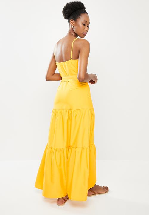 dailyfriday - Tie front maxi dress - yellow