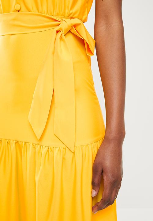 dailyfriday - Tie front maxi dress - yellow