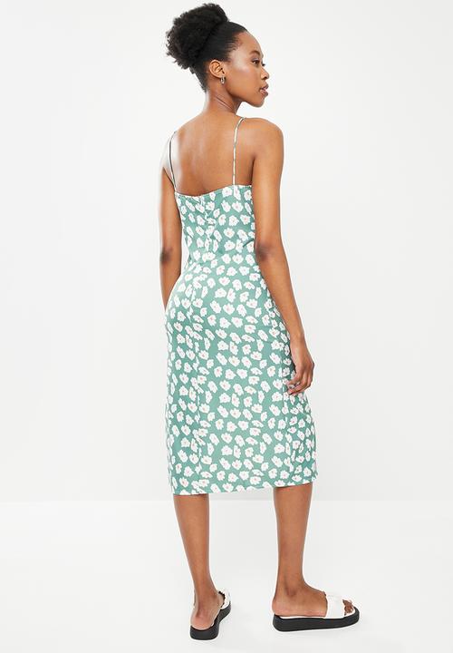 dailyfriday - Strappy midi dress - green 