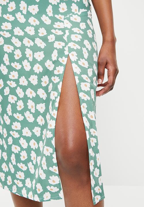 dailyfriday - Strappy midi dress - green 