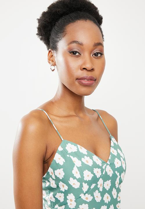 dailyfriday - Strappy midi dress - green 