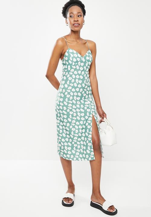 dailyfriday - Strappy midi dress - green 