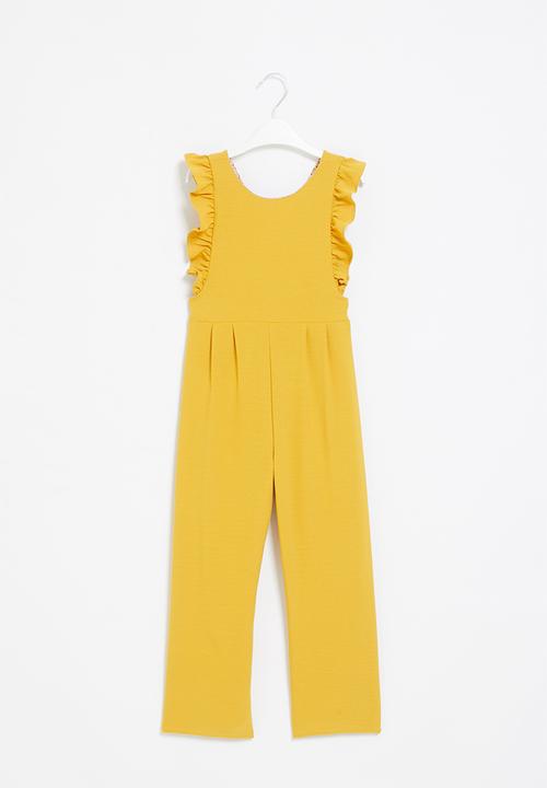 Superbalist Kids - Wide leg dungaree - mustard