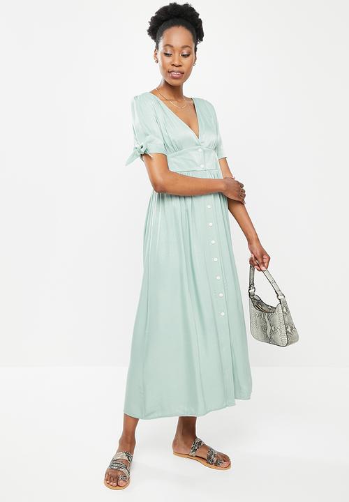 dailyfriday - Button down midi dress - sage