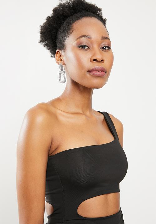 dailyfriday - One shoulder mini dress - black
