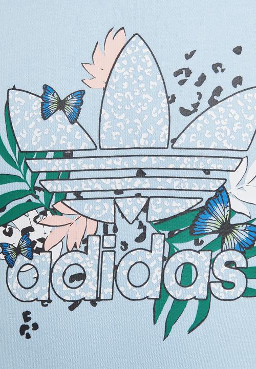 adidas Originals - Crop hoodie - clear sky