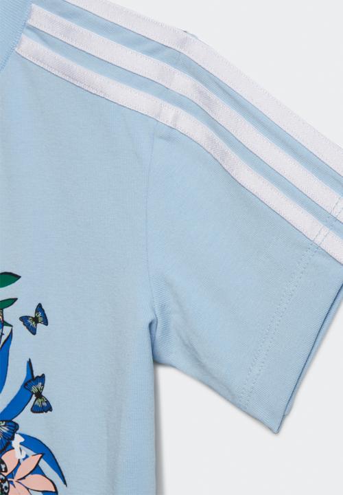 adidas Originals - Tee & dress set - clear sky & haze coral 