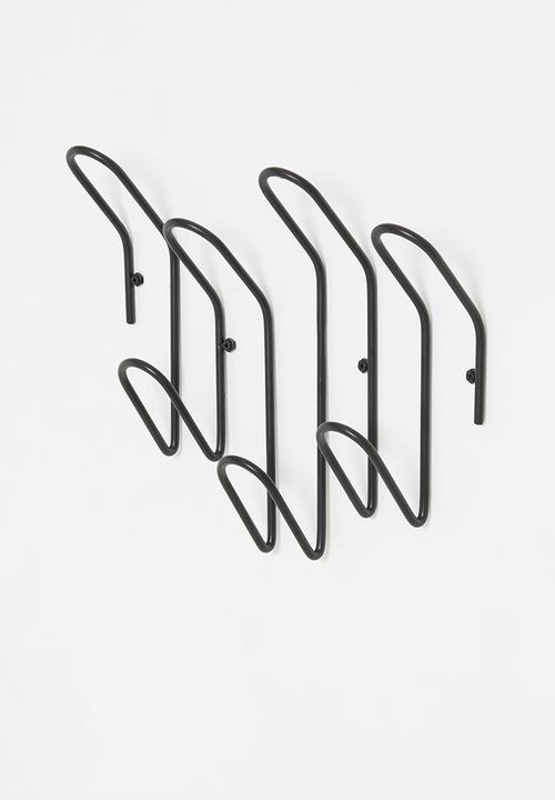 Sixth Floor - Wall mounted iron hooks - matte black