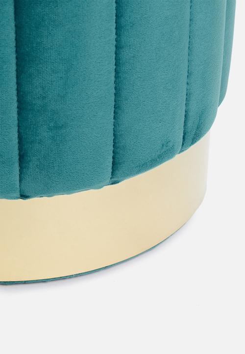 Sixth Floor - Ribbed ottoman - teal