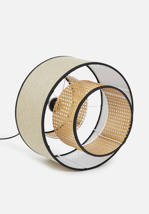 Sixth Floor - Dutch weave & fabric pendant - natural