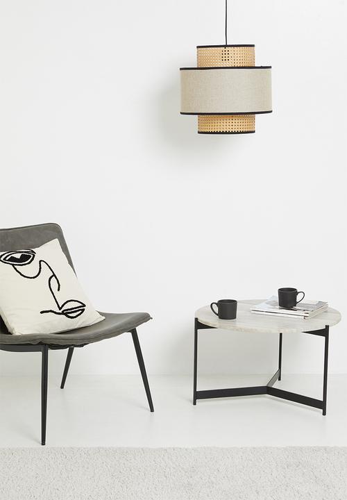 Sixth Floor - Dutch weave & fabric pendant - natural