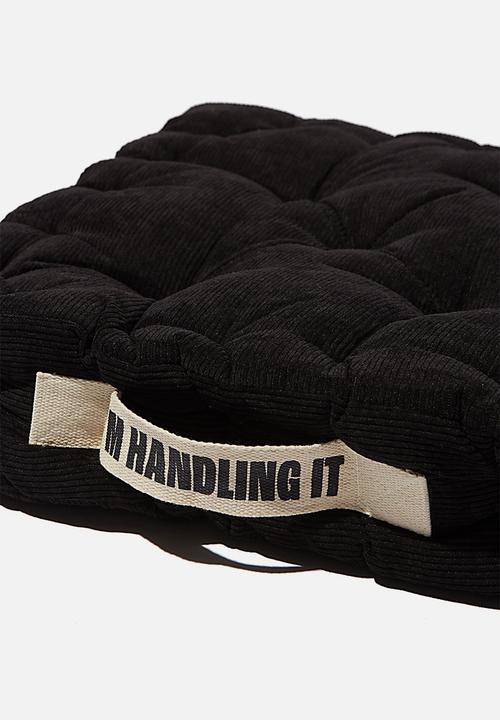 Typo - Floor cushion - black corduroy