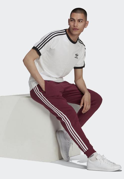 adidas Originals - ADICOLOR CLASSICS 3-STRIPES PANTS - burgundy