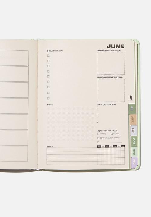 Typo - 2022 small weekly wellness planner - solarised