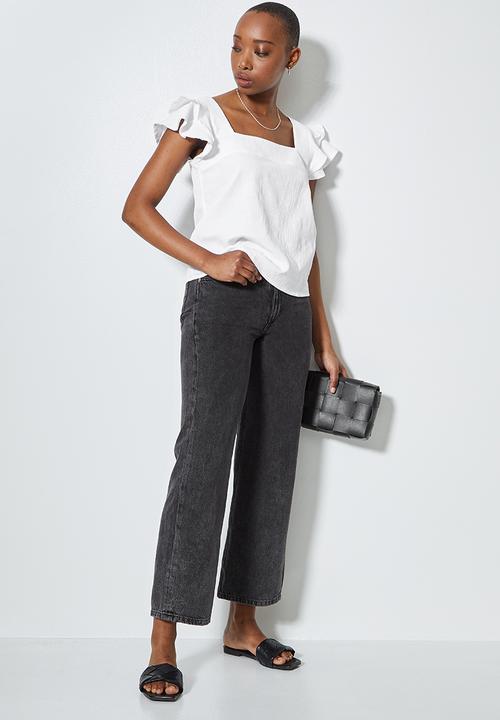 Superbalist - Ruffle sleeve blouse - white