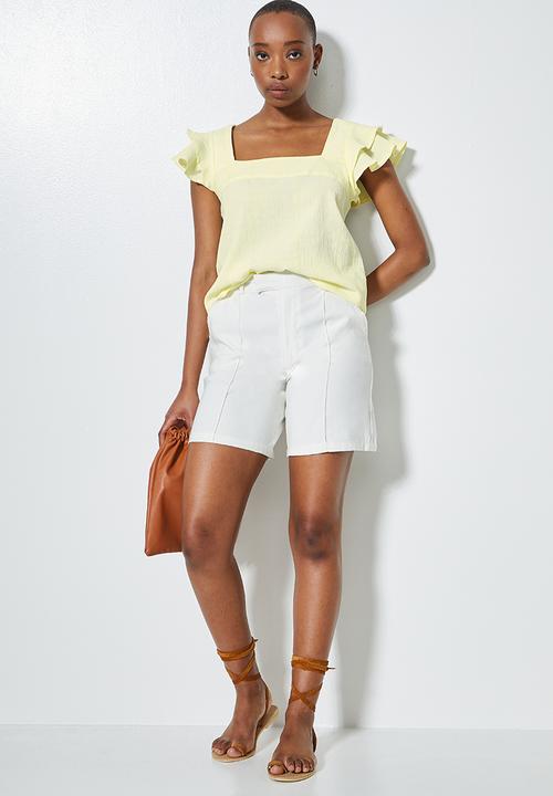 Superbalist - Ruffle sleeve blouse - yellow