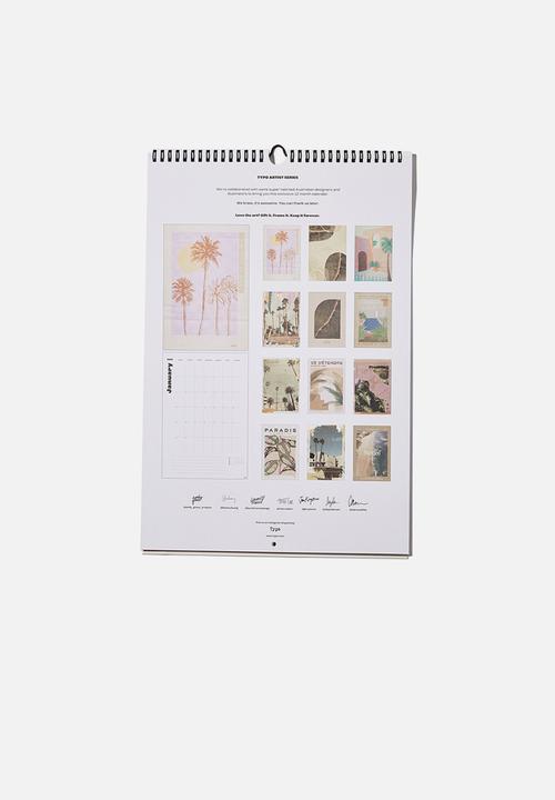 Typo - 2022 art series calendar - escapism