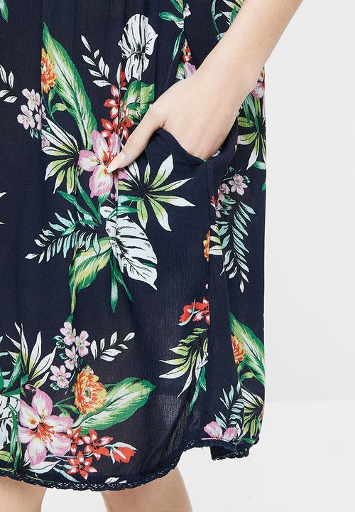 Superdry. - Beach cami dress - navy