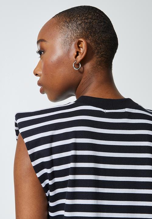 Superbalist - Striped muscle tees - black & white