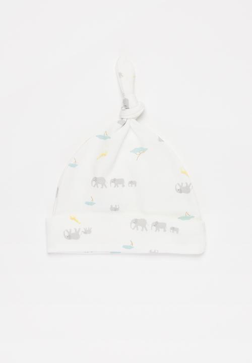 Pop Candy - Baby beanies - yellow & white 
