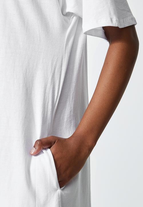 Superbalist - Trapeze T-shirt dress - white
