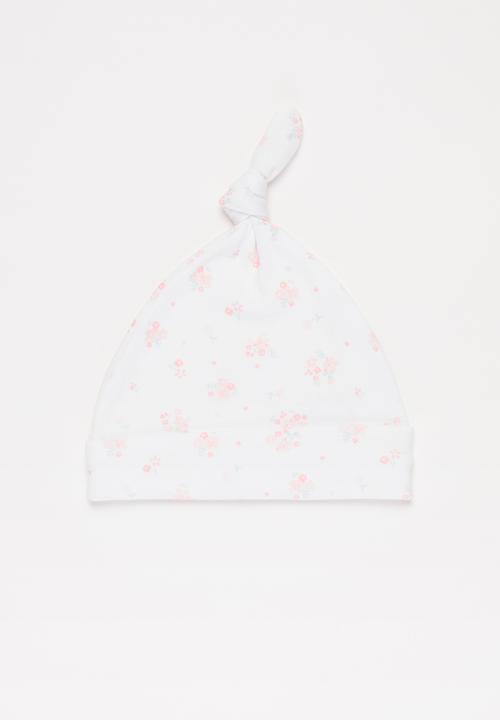 Pop Candy - Happy beanies - pink & white 