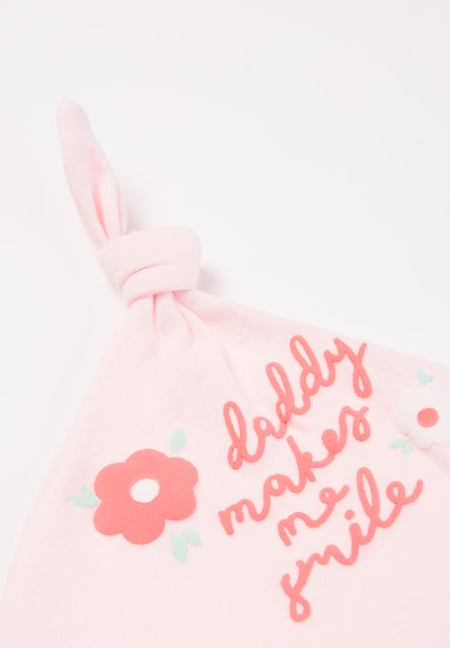 Pop Candy - Happy beanies - pink & white 