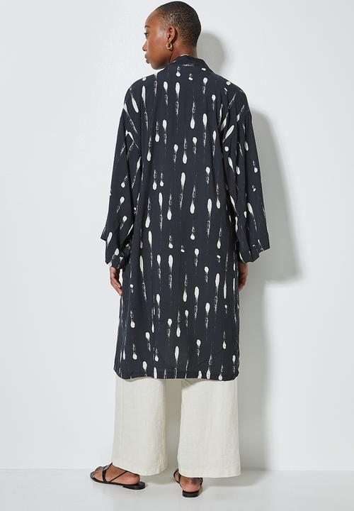 Superbalist - Midi shacket - black & white